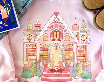 Home for the Holidays Sweatshirt | | Christmas Sweater | Holiday Sweater | Bookmas | Bookish Sweatshirt | Gingerbread Sweater