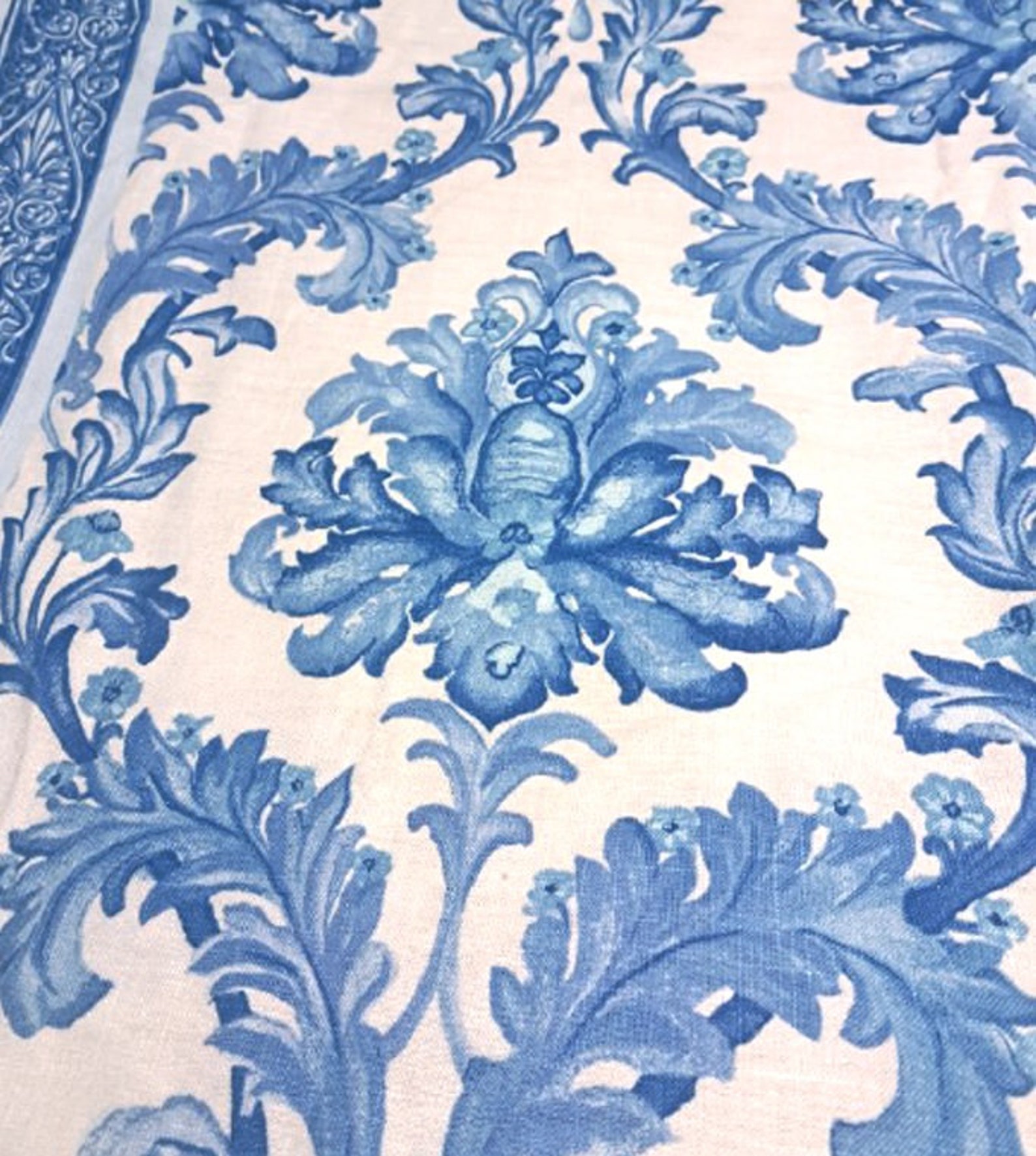 Stroheim & Romann French Toile Bromley on Fine Linen Fabric Etsy