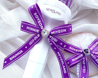 Neverbong (G)I-DLE light stick Ribbon bow Kpop Accessory