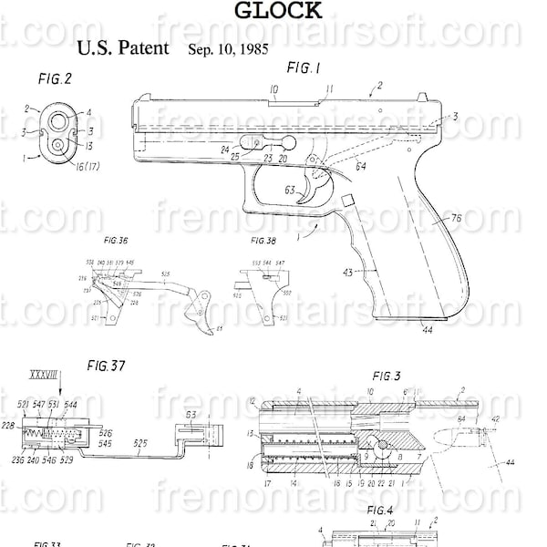 Glock firearms Patent folder. In .png format, .jpg format, Bmp format,