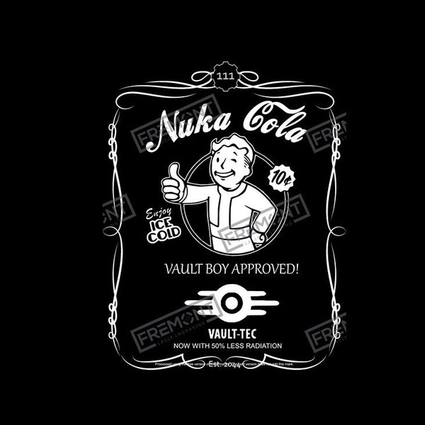 Nuka Cola Whiskey flask template, .svg and lightburn ready files.