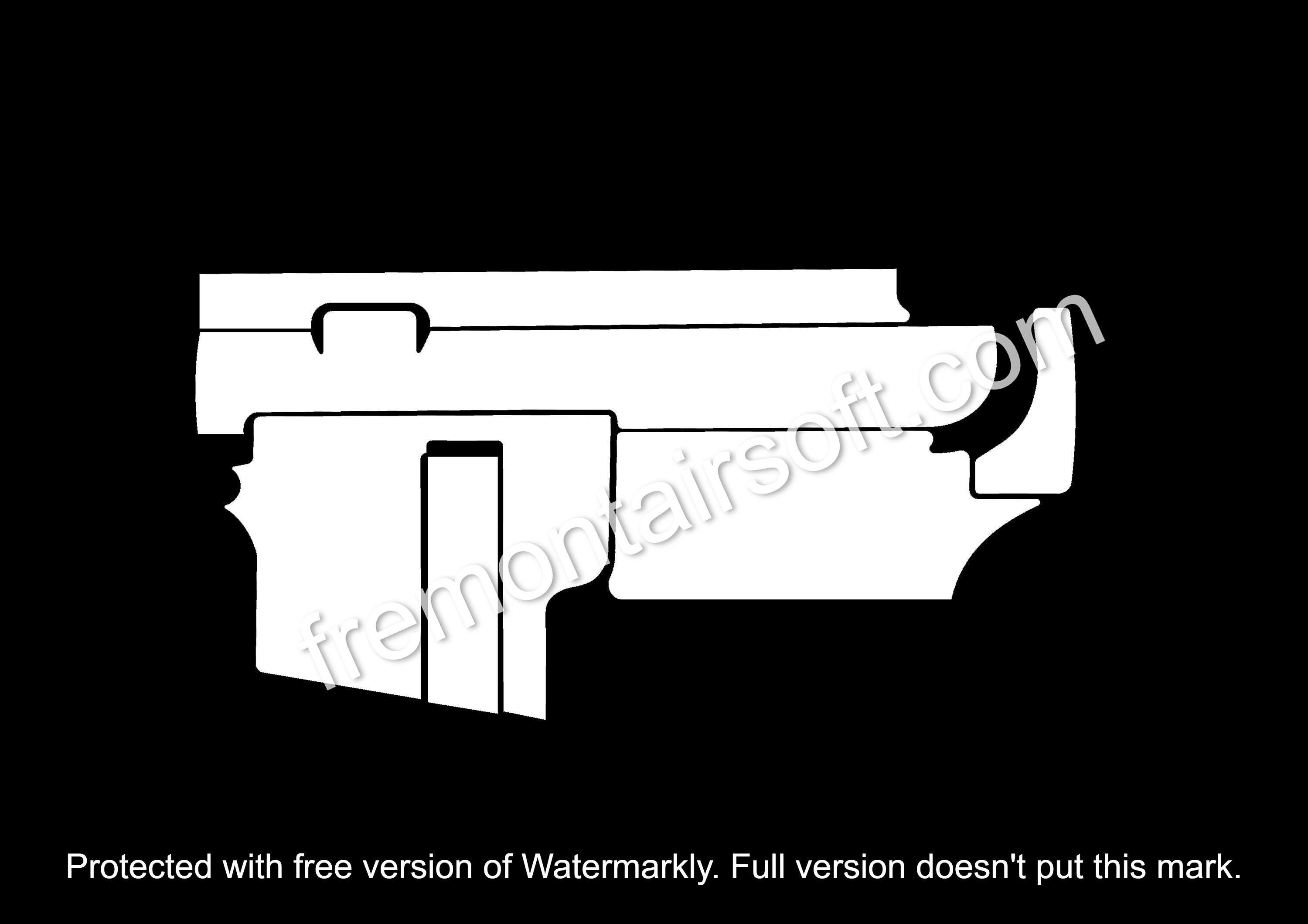 AR Lower Blank Template. SVG File for Laser Engraving. AR-15 Template ...