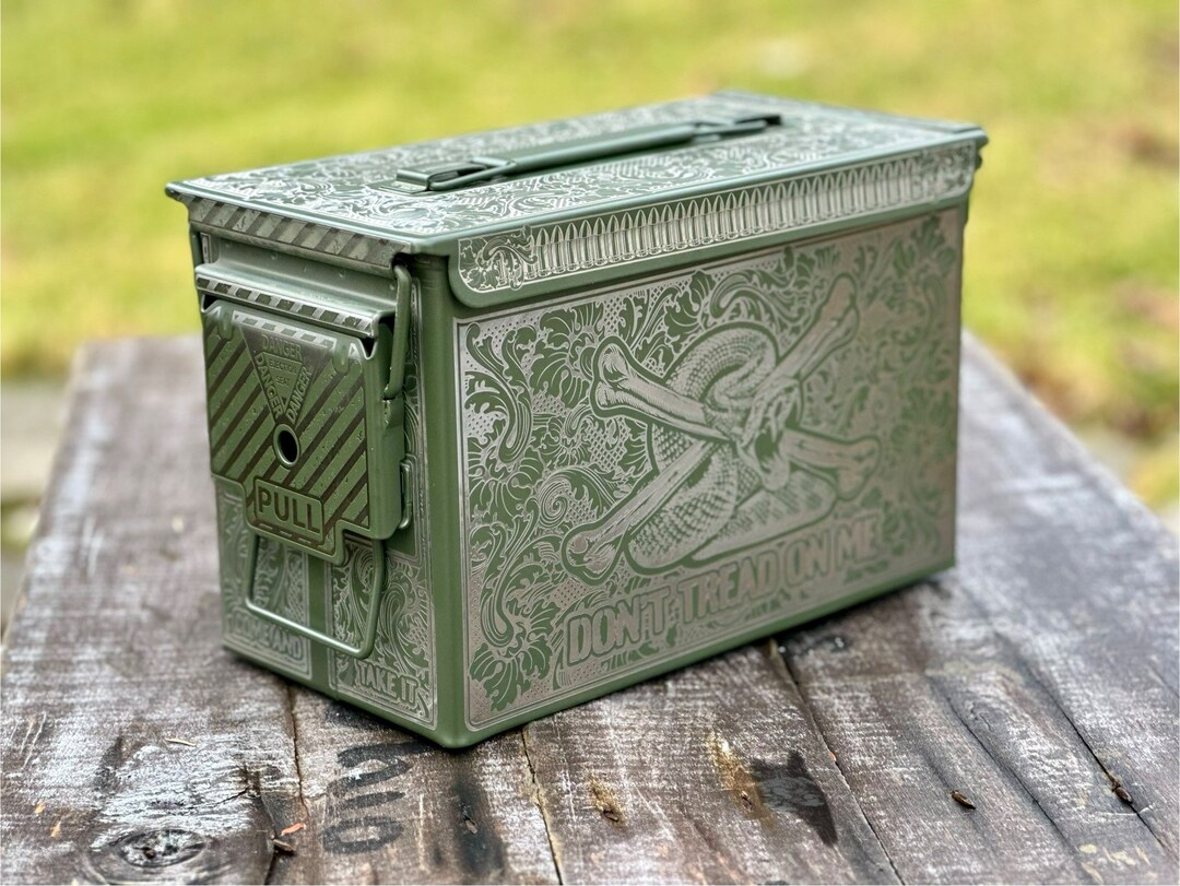 50 Cal Ammo Can Laser Engraved. All Sides Engraved. Ready to Ship Etsy