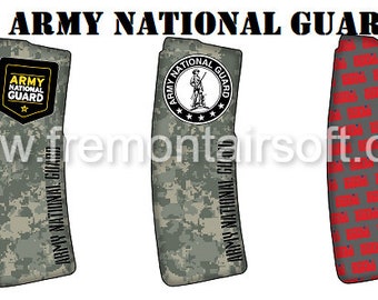 Army National Guard fiber laser template includes both front and back of magazine also P mag parameters svg