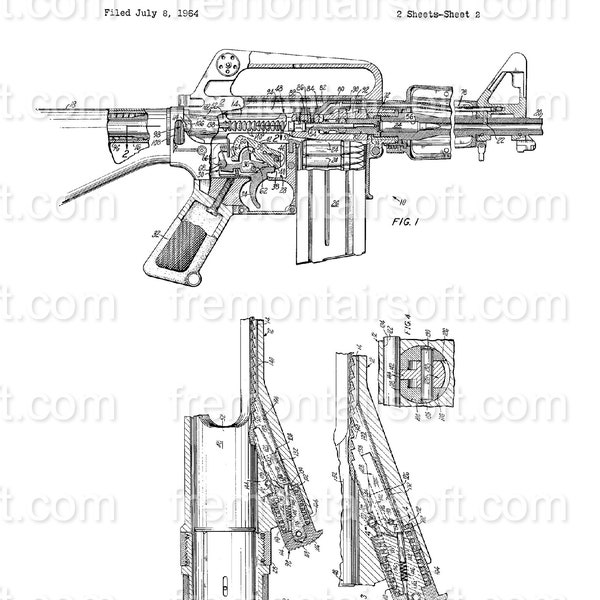 M-16 firearms Patent folder. In .png format, .jpg format, Bmp format, svg format, and inverted svg format