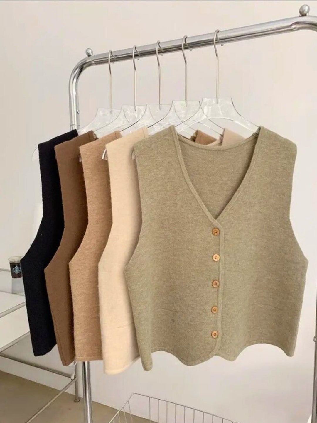 European Style Solid Sleeveless Vest