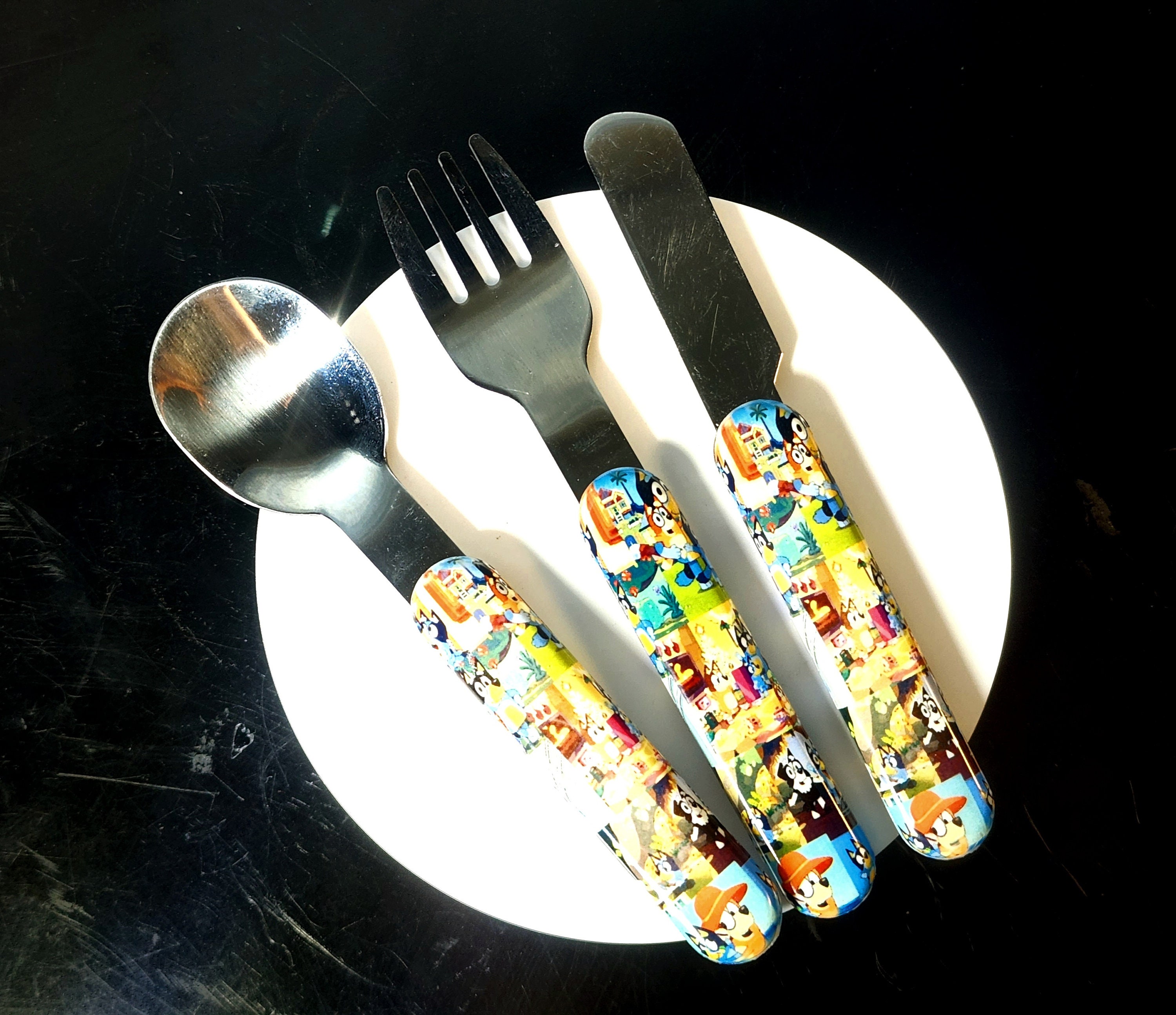 Toddler Learning Cutlery Utensils, Kids Silverware with Silicone Handle