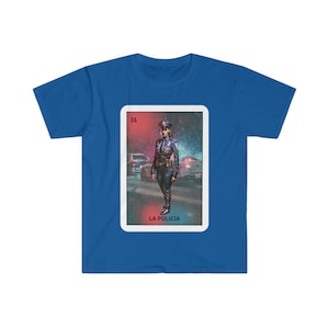 Camiseta de La Policía de La Lotería, camiseta de mujer policía, camiseta de bingo mexicano para mujer policía