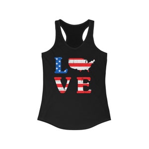 Love America Women's, Stars and Stripes Tank Top für Frauen