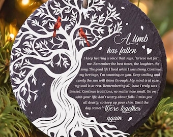 A Limb Has Fallen Memorial Garden Stone, Sympathy Gift, Slate Grave Marker, Keepsake, Remembrance, Bereavement Gift, Loss of a Loved One