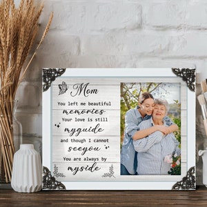 Personalized Mother Picture Frame Memorial Gift, In Loving Memory Gift Photo Memorial Keepsake Loss Of Mom Gifts, Sympathy Bereavement Gifts