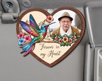 Memorial Visor Clip Custom Photo, Personalized Car Visor Clip, Always Woth You Visor Clip, Drive Safe, Loss of Dad Gift, In Loving Memory