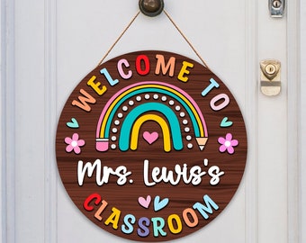 Teacher Doorsign, Back To School Gift, Teacher Appreciation, Teacher Door Hanger, Teacher Gifts, Classroom Decor, Special Gifts For Teachers