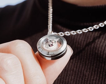 Haustier Pelz Medaillon Halskette, Haustier Haar Andenken, Hund Haar Medaillon Halskette, Hund Katze Gedenkstätte, Haustier Verlust Geschenk, Haustier Gedenkschmuck Schmuck