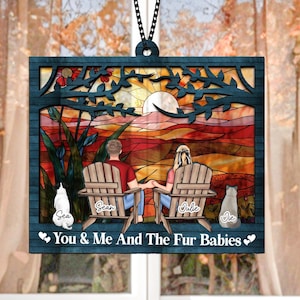 Couple Suncatcher, Camping Couple, Custom Couple Wedding Gift, Anniversary Gift, Couple Gift Idea, Anniversary Keepsake, Engagement Gift
