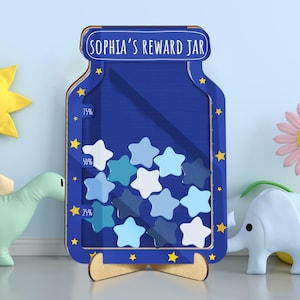 Beloningspot gepersonaliseerd, magnetische beloningskaart, klasdecor, terug naar school cadeau, leraar cadeau, schoolbenodigdheden, waardering cadeau