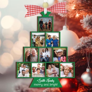 Photo Ornament, Photo Strip Ornament, Personalized Photo Strip Christmas Ornament, First Married Ornament, Christmas Ornament Photo Frame