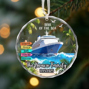 Personalized Cruise Adventure Christmas Ornament, Family Cruise Ornament, Cruise Ship Vacation Gift, Cruise Lover Gift,Family Christmas Gift