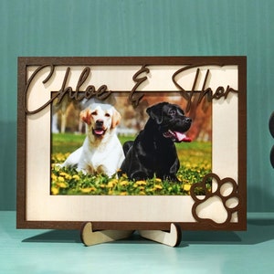 Personalized Pet Name Photo Frame, Engraved Dog Memorial Gift, Pet Lover Gift, t, Pet Frame, Cat Memorial,Picture Frame, Dog Lover, Pet Gift