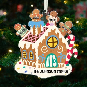 Personalized Gingerbread Family Christmas Ornament 2024, Gingerbread Family, Custom Resin Family Ornament, Custom Christmas Gift, Xmas Gifts