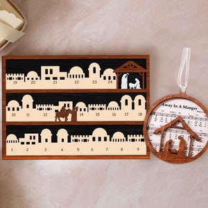 Christmas Countdown & Baby Jesus Ornament Christmas Gifts Nativity Advent Calendar Christian Christ Centered Holiday Gift for Family Friends