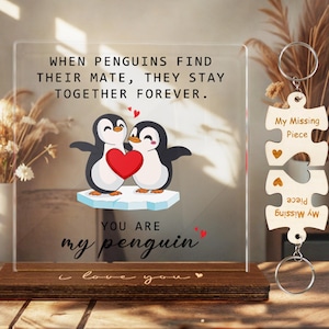 Penguin Couple Romantic Gift, Penguin Soul Mate Gifts, You&#39;re My Penguin, Valentine Gift For Him, Her, Gift for Girlfriend, Boyfriend Gifts