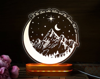 To the Stars Who Listen Night Light, Night Court Inspired, Velaris Lamp, Starlight Lover Gift, Star Night Light, Book Lover Gift For Her