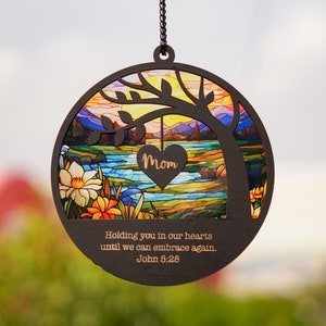Sympathy Gift, Father Memorial Suncatcher, Loss Of Dad, Sympathy Gift, Memorial Suncatcher, Father in Heaven, Memorial Gift Personalized
