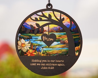 Sympathy Gift, Father Memorial Suncatcher, Loss Of Dad, Sympathy Gift, Memorial Suncatcher, Father in Heaven, Memorial Gift Personalized
