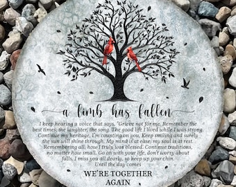 A Limb Has Fallen Memorial Garden Stone,Memorial Stone,Sympathy Gift,Grave Marker,Remembrance,Bereavement Gift,Loss of a Loved One