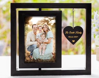 Family Photo Frame Personalized, Father Picture, Father Day Gift, Dad Birthday Gift, Best Dad Ever, Custom Photo Frame, Our Family Photo