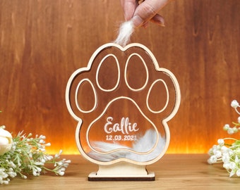Scatola Ricordo Per Pelo Di Animali Domestici - Pendente In Acrilico Trasparente Per Conservare La Memoria Del Tuo Gatto O Cane