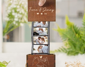 Custom Pull Out Photo Album Box,Photo Box,Memory Box,Photo Frame Shadow Box,Wedding Gift for Couple,Picture Anniversary Gift,Newly Married