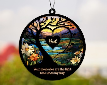 Loss Of Family Personalized Suncatcher, Sympathy Gift, Remembrance Gifts, Bereavement, Loss, Father Memorial, Loss Of Dad, Father in Heaven