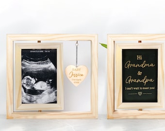 Hi Grandma Photo Frame, Family Pregnancy Announcement, Baby Announcement Reveal Idea Grandparents, New Grandma Gift, Custom Baby Photo Frame