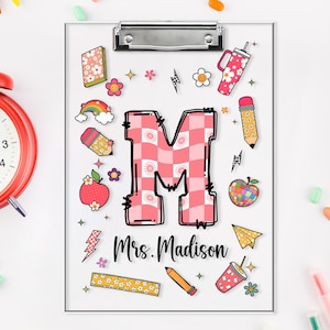 Personalized Teacher Gifts,Back To School Teacher Appreciation Gift, Custom Acrylic Clipboard With Teacher Name, Elements Teacher Clipboard