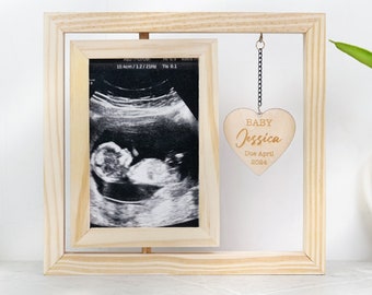 Hi Grandma and Grandpa Photo Ultrasound Frame, Ultrasound Picture Frame, Custom Baby Sonogram Photo, Reveal Ideas For Pregnancy