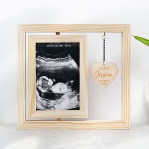 Hi Grandma and Grandpa Photo Ultrasound Frame, Ultrasound Picture Frame, Custom Baby Sonogram Photo, Reveal Ideas For Pregnancy