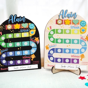 Magnetic Reward Chart for Kid,Reward Jar with Tokens Classroom Teacher Star Jar Chore Chart Gift for Kid,Toddler Goal,Behavior Reward System
