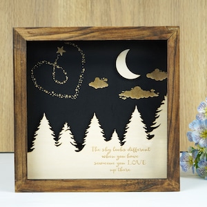 Memorial Ornament, The Sky Looks Different When You Have Someone You Love Up There, Remembrance Gifts, Dad Memorial Ornament, Mom Memorial