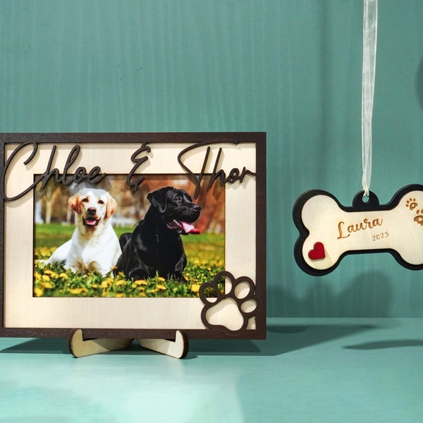 Personalized Pet Name Photo Frame, Engraved Dog Memorial Gift, Pet Lover Gift, t, Pet Frame, Cat Memorial,Picture Frame, Dog Lover, Pet Gift