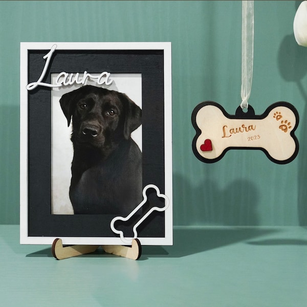 Dog Photo Frame, Personalised Pet Name Photo Sign, Dog Memorial Gift, Cat Loss Gift, Dog Loss Gift, Pet Name Photo Frame, Dog Lover Gift