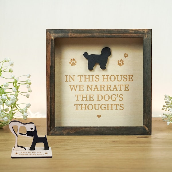 Custom Pet Frame, Dog Sign,  In This House We Narrate The Dogs, Pet Themed Art Decor, Pet Lover's Gift, Wooden Home Decor,  Farmhouse Decor