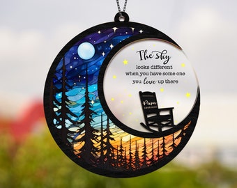 The Sky Looks Different Suncatcher Memorial, Memorial Gift, Sympathy Gift, Loss Of Father, In Loving Memory, Bereavement Gift, Loss of Mom