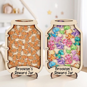 Barattolo magnetico personalizzato con ricompensa, sistema di ricompensa per il comportamento dei bambini, barattolo con stella sorridente in classe, regalo per la tabella delle faccende domestiche per bambini, addestramento al vasino, ritorno a scuola