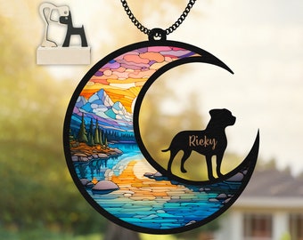 10'' Loss Pet Memorial Suncatcher Dog Cat Ornament Remembrance Gift Rainbow Pet Sympathy Gifts Dog Lovers Light Catcher Window Hanging