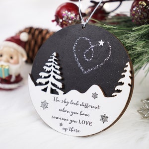 Memorial Ornament, Memorial Ornament, The sky looks different when you have someone you love up there, 2024 Christmas Ornament