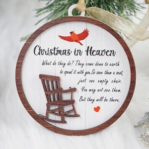 Christmas Memorial Ornament, The Sky Looks Different When You Have Someone You Love Up There, Remembrance Gift In Loving Memory Ornament