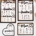 First Mom Now Grandma Sign, Personalized Birth Month Flower Sign, Nana ...