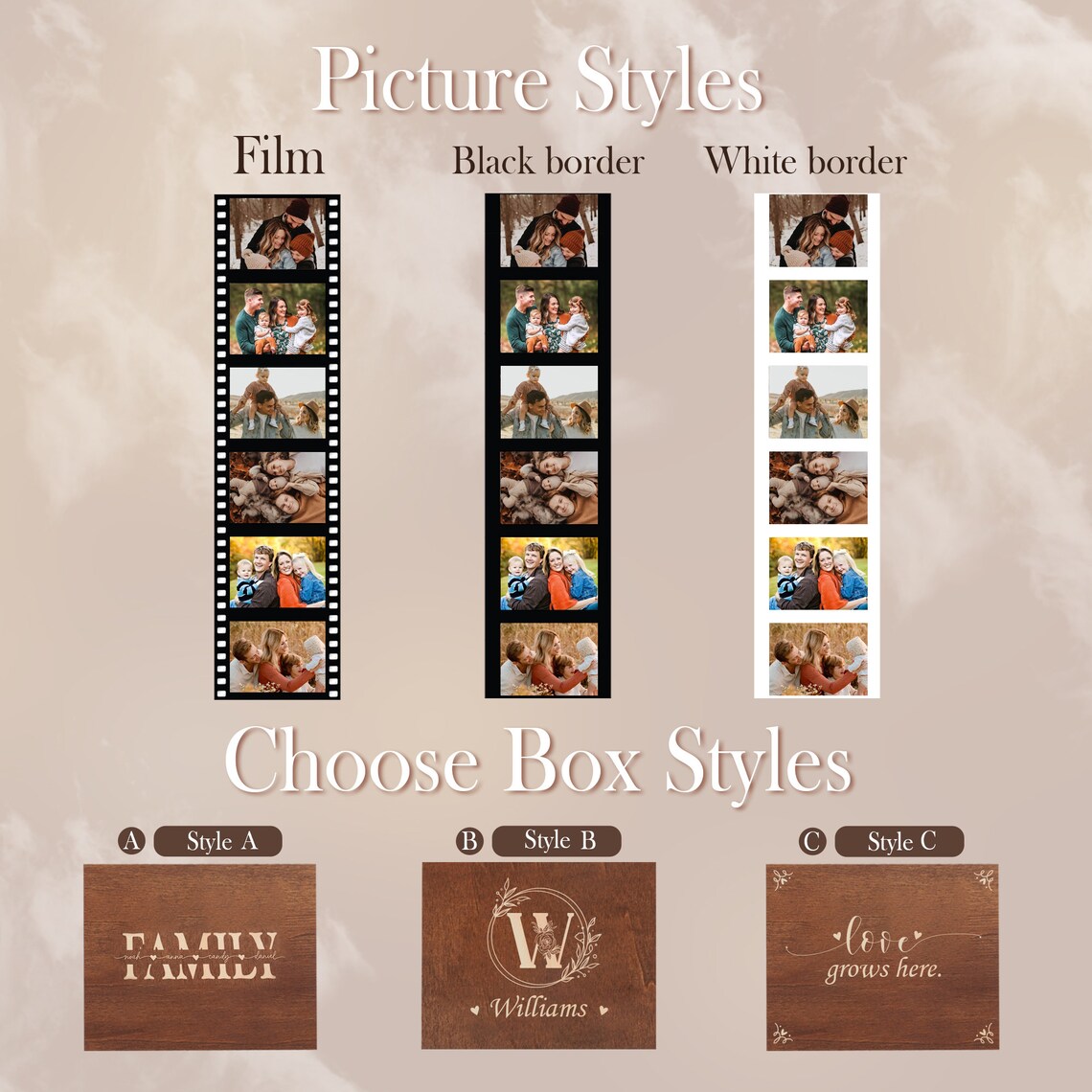 First Date Photo Frame Pull Out Photo Album Wooden Box, First Mother's Wooden Photo Frame ...